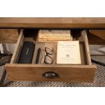 industrial style wood and metal desk