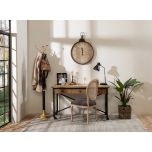 industrial style wood and metal desk