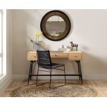 Block and chisel Aviator desk in natural oak