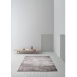 Block & Chisel dot bordeaux detailed viscose rug