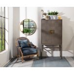 Block & Chisel oak wood bar cabinet