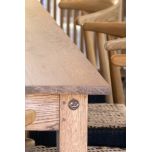 Block and chisel oak dining table