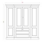 Block & Chisel antique white breakfront closet 