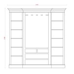 Block & Chisel antique white breakfront closet 
