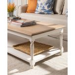 Block & Chisel two-tone weathered oak coffee table