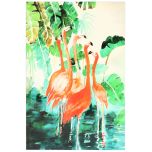 Block & Chisel flamingo print