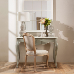 Grey French vanity dressing table or mini writing desk