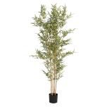 Artificial faux green bamboo plant tree for interior decor