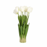 white faux artificial tulip flowers without pot