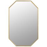 Block & Chisel iron hexagon mirror with antique gold finish