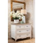 Block & Chisel weathered oak 4 drawer chest with an antique white base