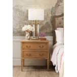 Block & Chisel FPS bedside table 2 draw solid weathered oak 