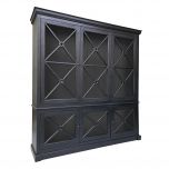 Block and chisel storage cabinet with glass doors