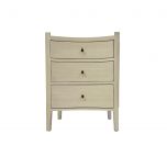 Block & Chisel wooden bedside table with rattan top shelf