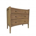 Block & Chisel wooden drawer chest with wicker rattan top