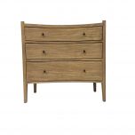 Block & Chisel wooden drawer chest with wicker rattan top