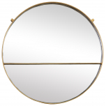 Block & Chisel round mirror with iron frame