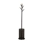 Black and gold umbrella and Coat Rack storage