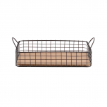 Metal wire frame basket tray