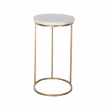 marble and gold oval side table 