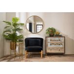 Faux areca plant in pot