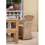 Block & Chisel rattan outdoor dining armchair