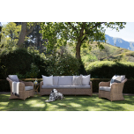 Block & Chisel rattan 3.5 seater outdoor sofa