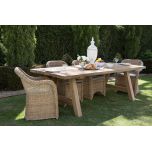 Block & Chisel rattan outdoor dining armchair