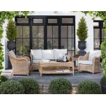 pvc rattan java coffee table with straight legs