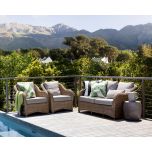 Block & Chisel rattan outdoor 2.5 seater sofa