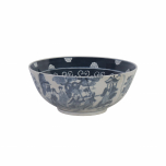 blue and white ceramic bowl crackled 