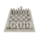Block and chisel marble chess set 