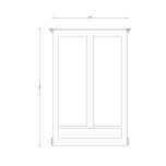 Block & Chisel solid weathered oak glass fronted bookcase