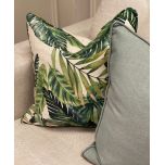 tropical green leaf scatter cushion