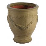 Block & Chisel terracotta pot with mustard glaze