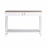 white console with wood top