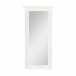 white framed mirror