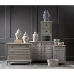 Henri - 1 Drawer bedside table with wooden top Château Collection