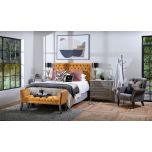 Deep buttoned headboard