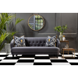Bentely sofa in grey velvet