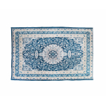Blue tufted dhurrie rug Naksha Collection 