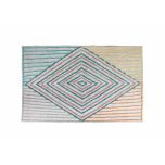 Mutil coloured geometric dhurrie rug 