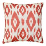 Block & Chisel ikat red orange pattern scatter cushion front