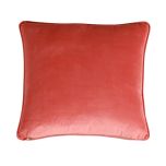 Orange coral cushion with orange velvet backing