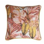 blush and gold cushion with velvet backing