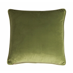 bright fern cushion with green velvet backing