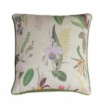 Blossom cushion with green velvet backing