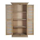 Oak cupboard with louvered doors