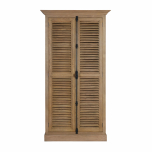 Oak cupboard with louvered doors