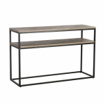 Wood and metal 2 tier console 